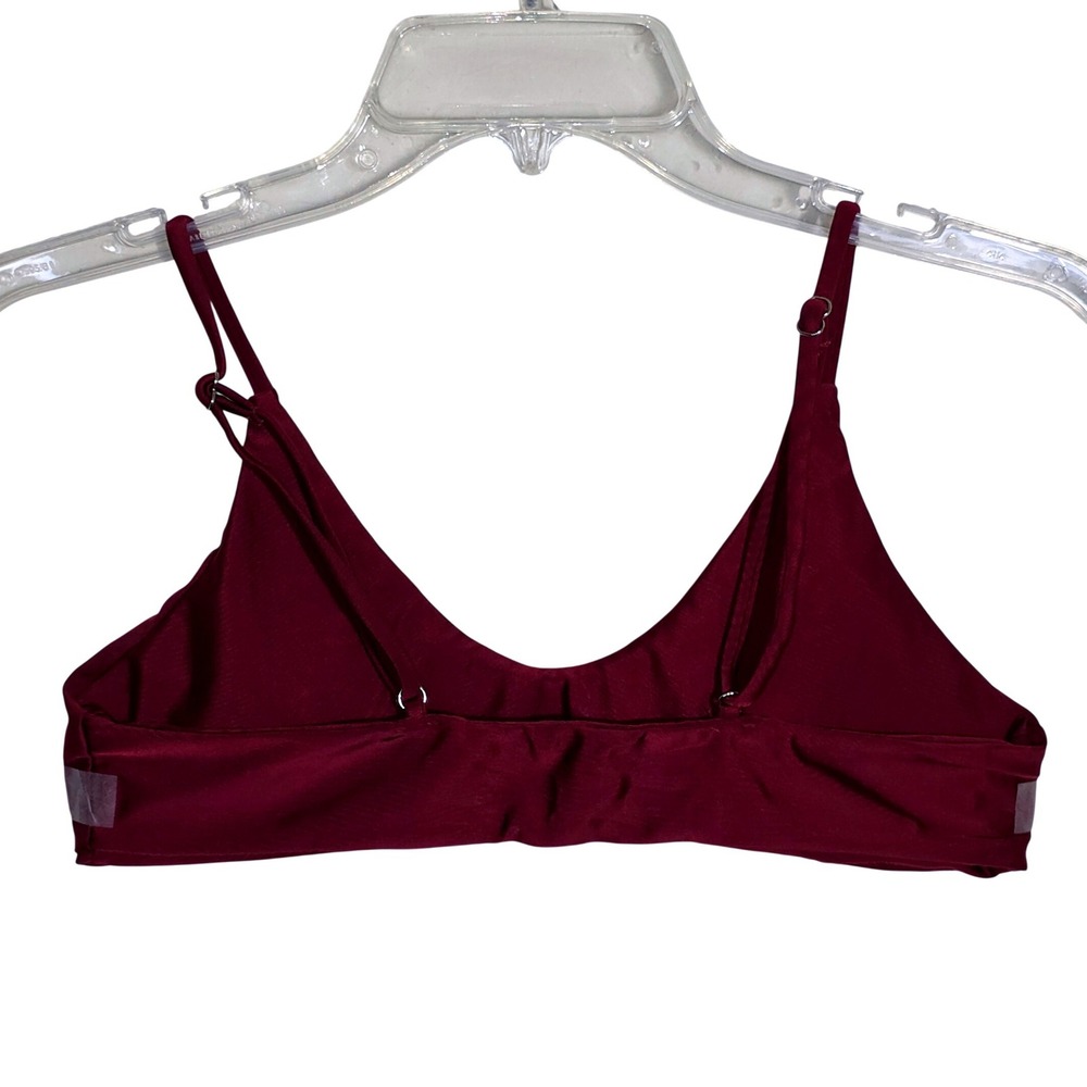 Women's Bikini Set Size Small Burgundy Two Piece High Leg Good - Picture 5 of 8